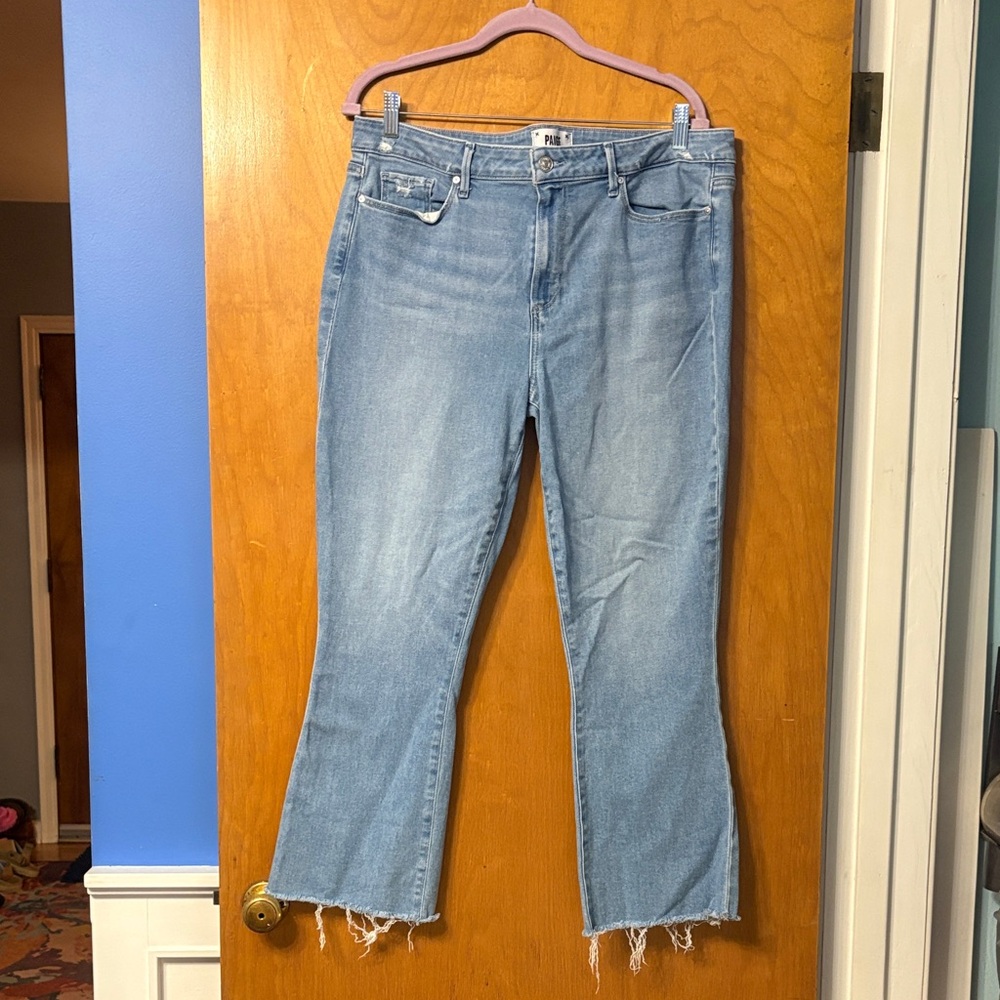 PAIGE Denim Colette Crop Flare Jeans 34